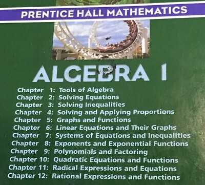 algebra 1 resources by chapter answer key