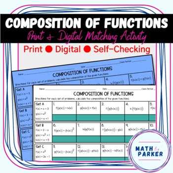 function notation maze answer key math by parker