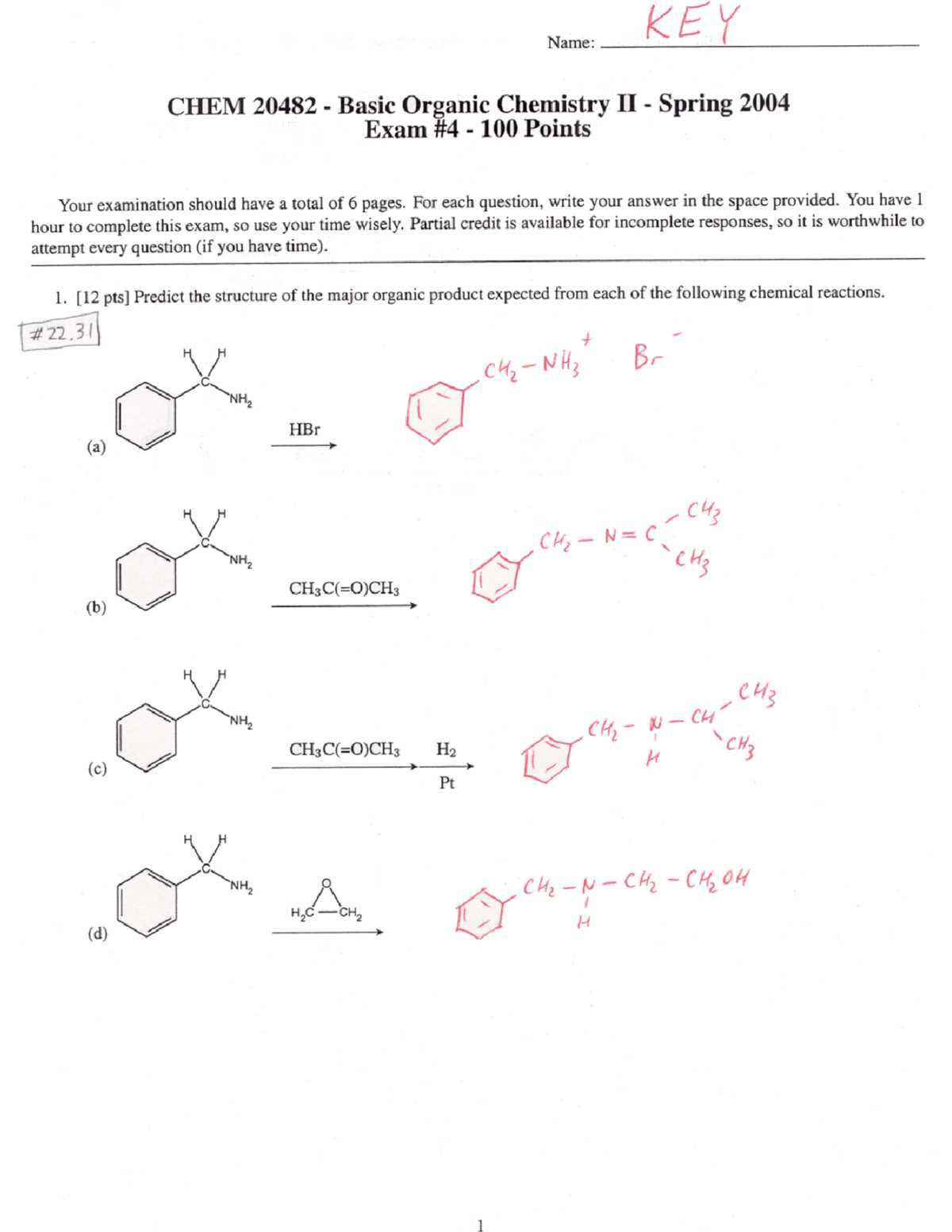 2004 science ogt answer key