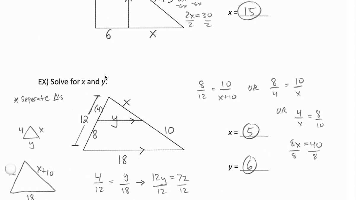 7 4 practice parallel lines and proportional parts answer key