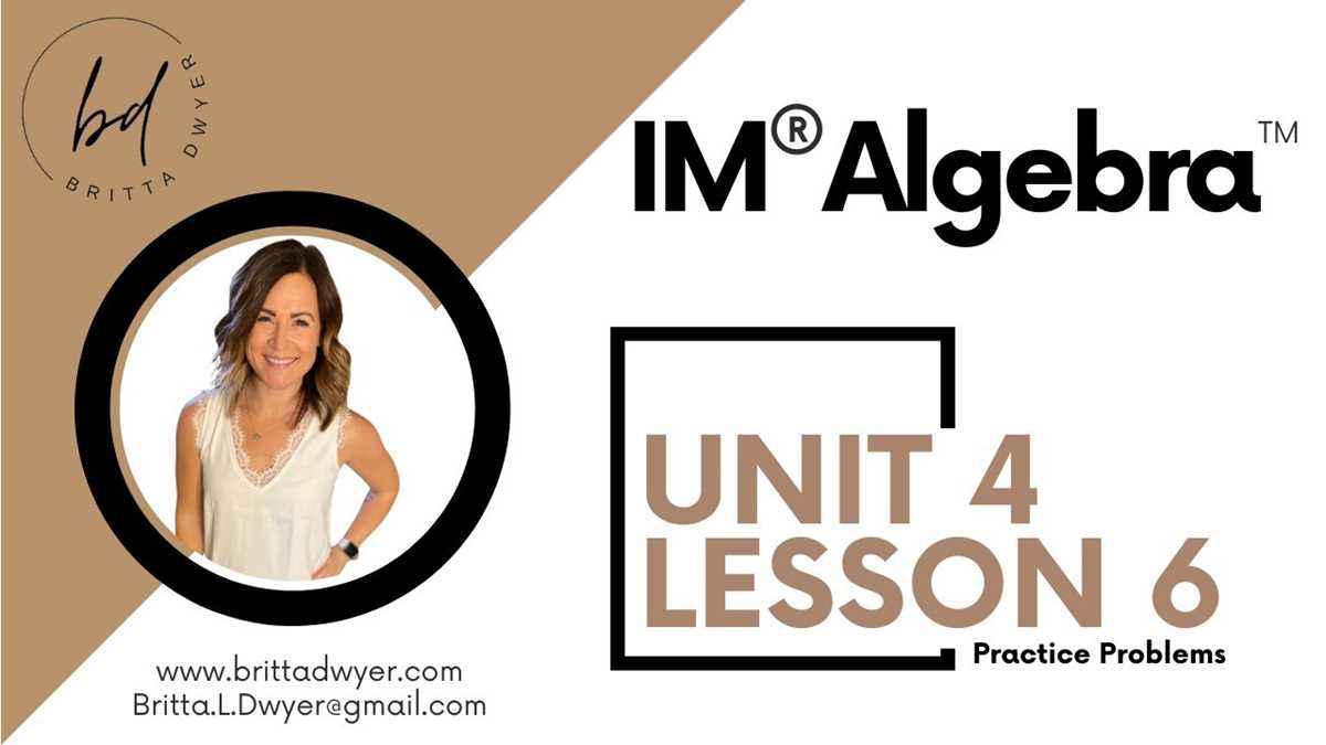 unit 4 lesson 6 practice problems answer key