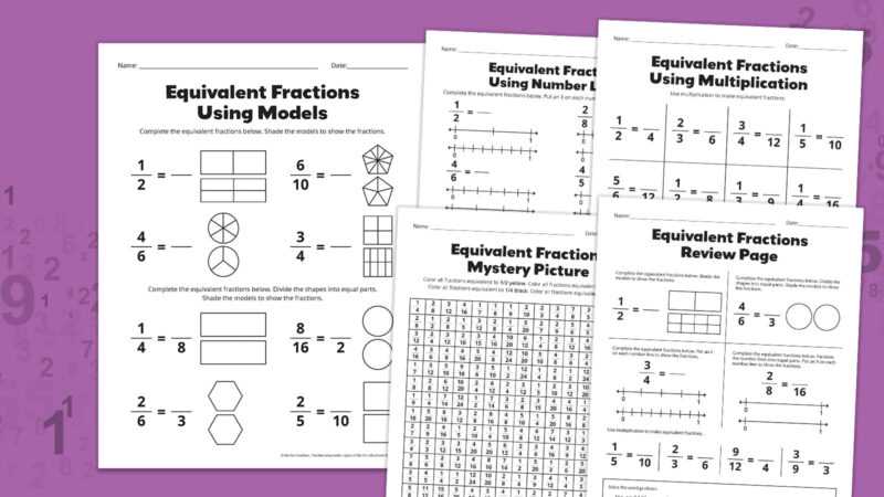 cooking with fractions math activity 10 answer key