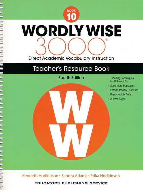 wordly wise book 10 lesson 3 answer key