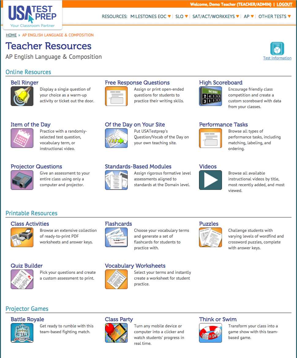 usatestprep answer key