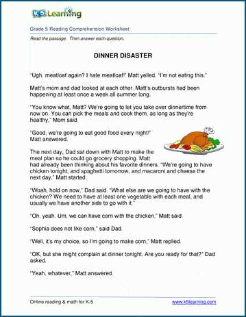 short stories with comprehensio and answers key fifth grade