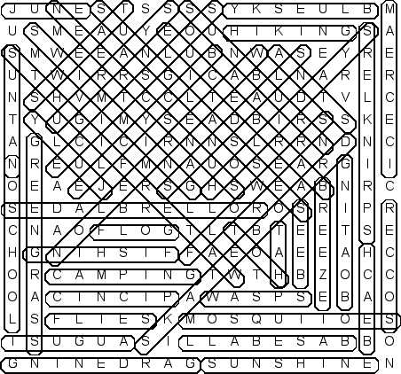 word search with answer key