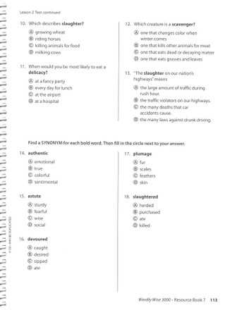 wordly wise book 7 lesson 3d answer key