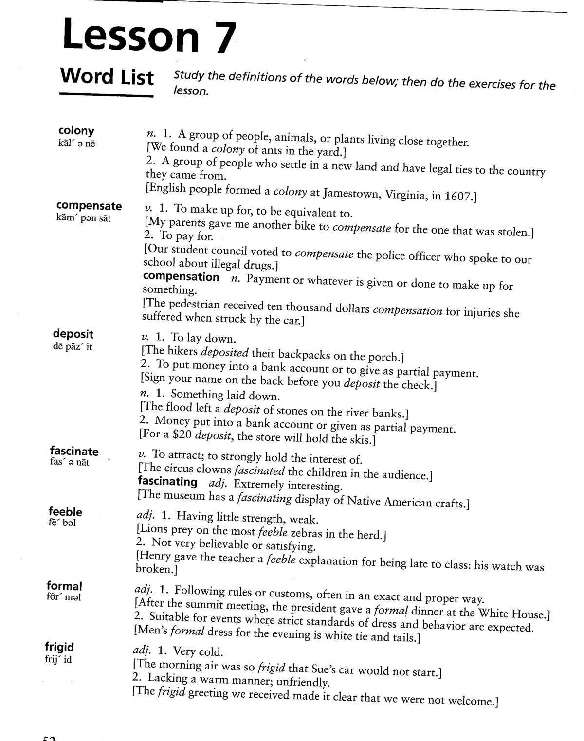 wordly wise book 7 lesson 5e answer key