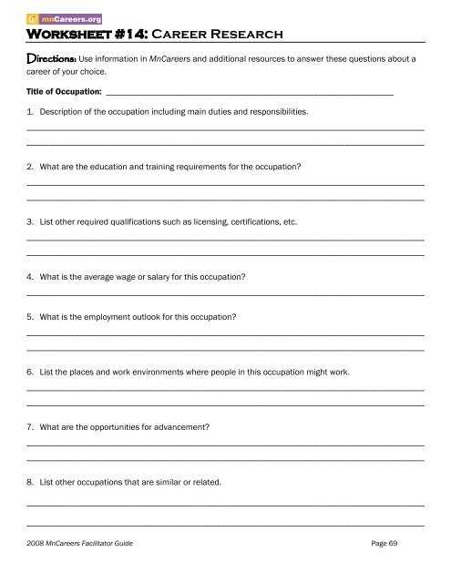 worksheet for researching occupations answer key worksheet for researching occupations answer key
