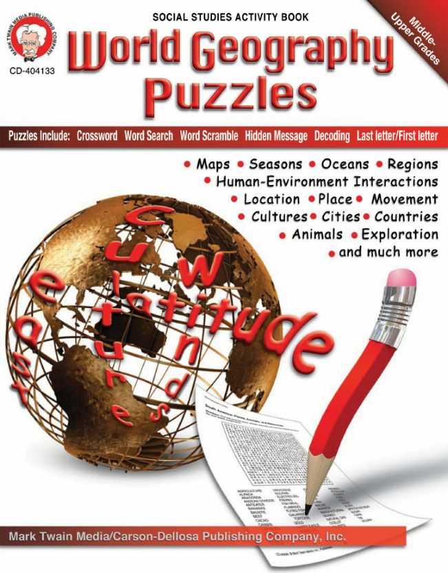 world geography puzzles answer key africa physical features