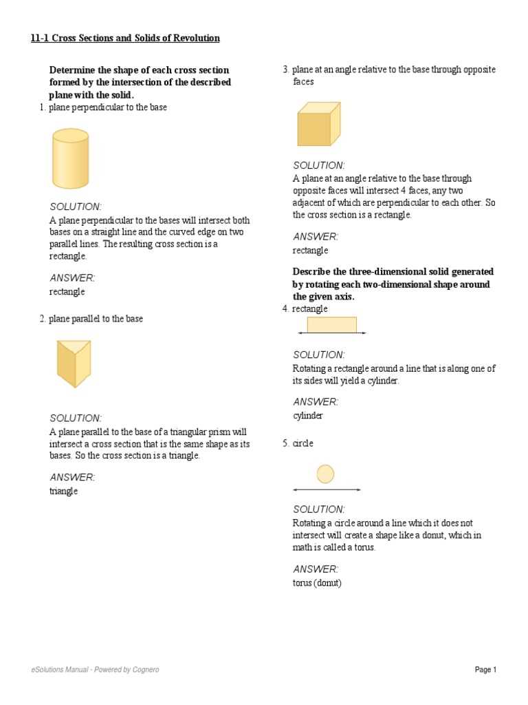 cross section of 3d shapes worksheet answer key