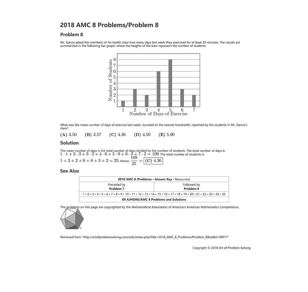 amc 8 answer key