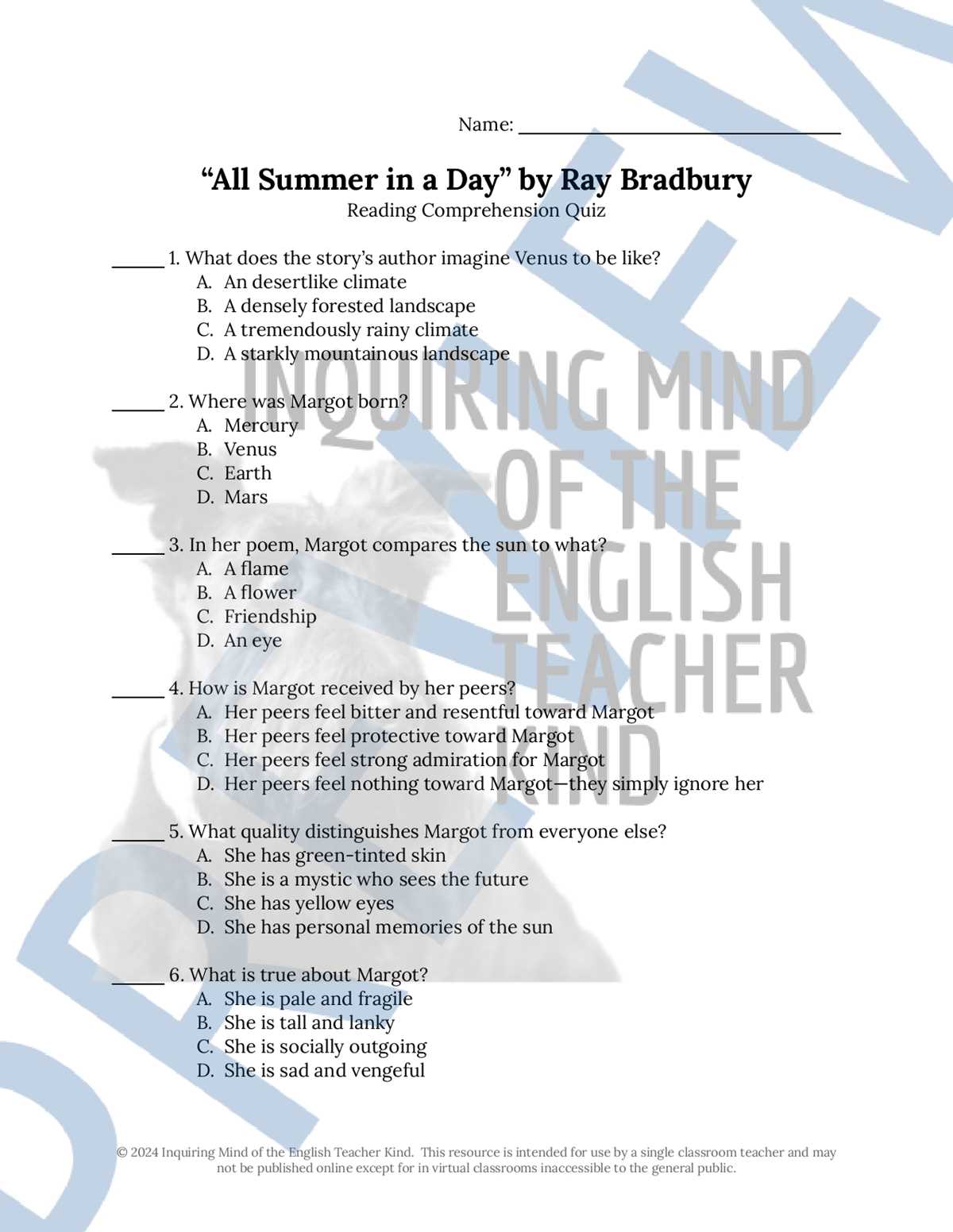 summer review week 1 answers key 8th grade