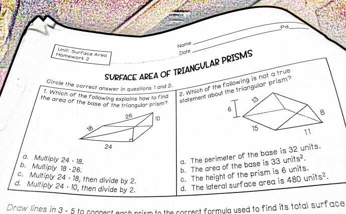 unit surface area homework 2 answer key