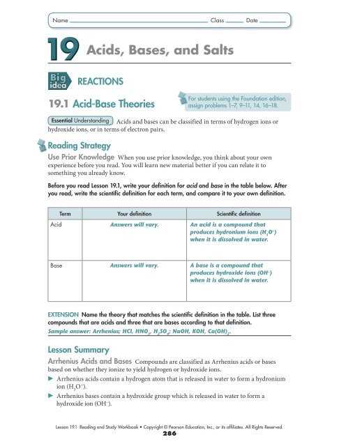19.2 hydrogen ions and acidity section review answer key