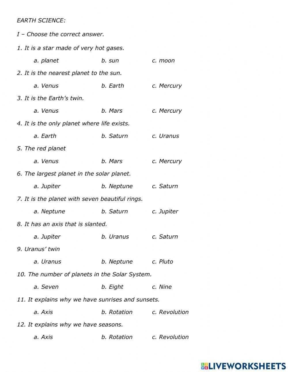 earth science interactive science answer key