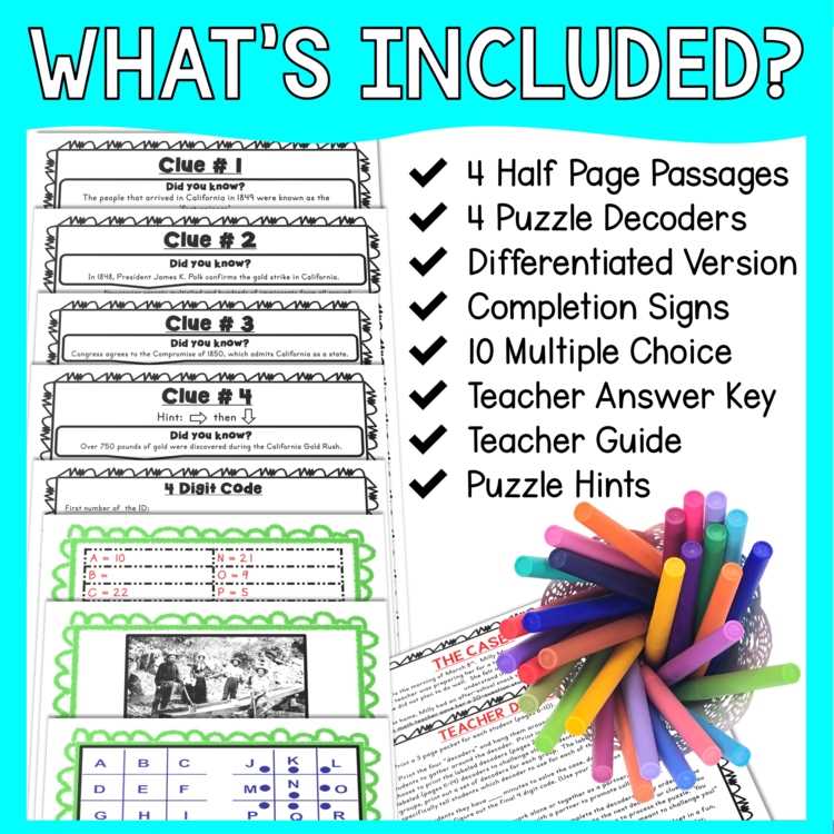 california gold rush escape room answer key