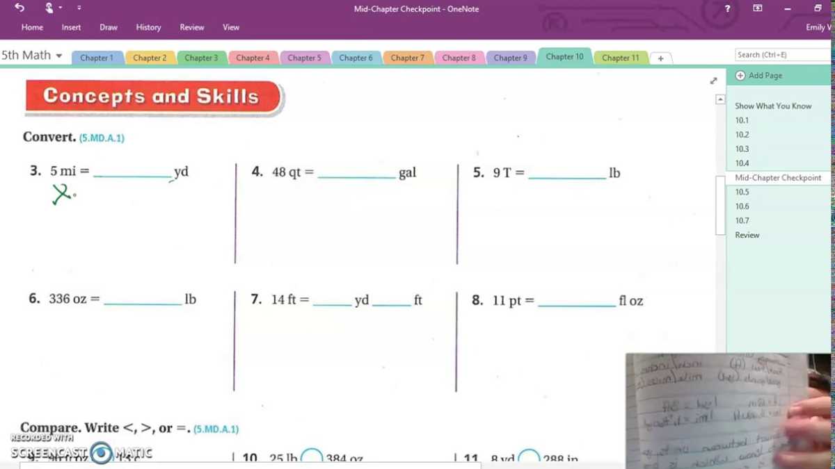 go math grade 5 answer key chapter 10