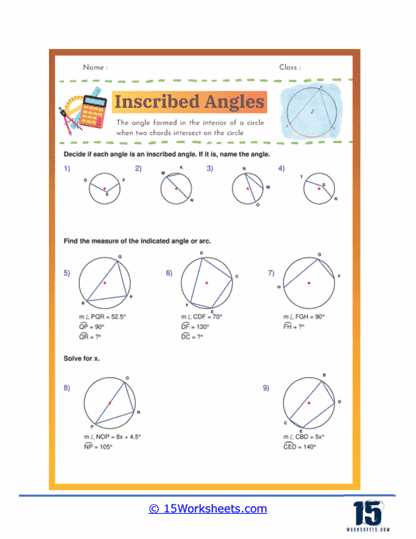 homework 5 inscribed angles answer key