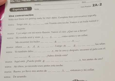 capitulo 2a answer key