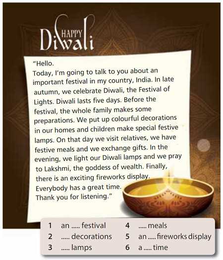 ela grade 6 answer key diwali indian festval lights