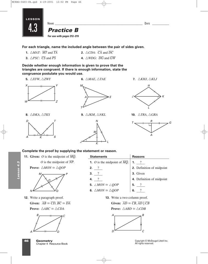 geometry 3.4 3.5 review answer key