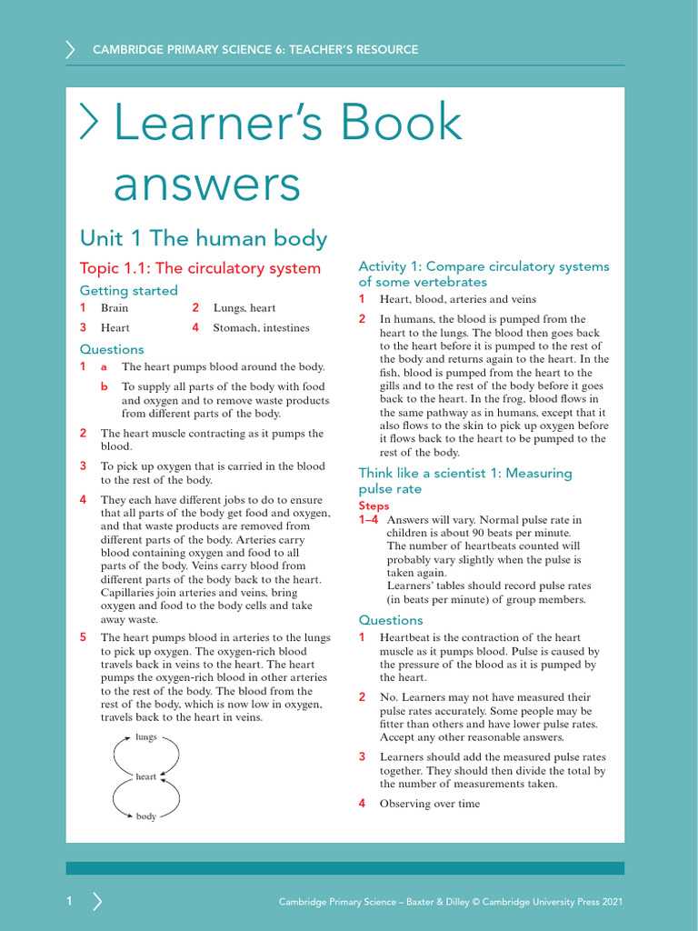 science 6 answer key
