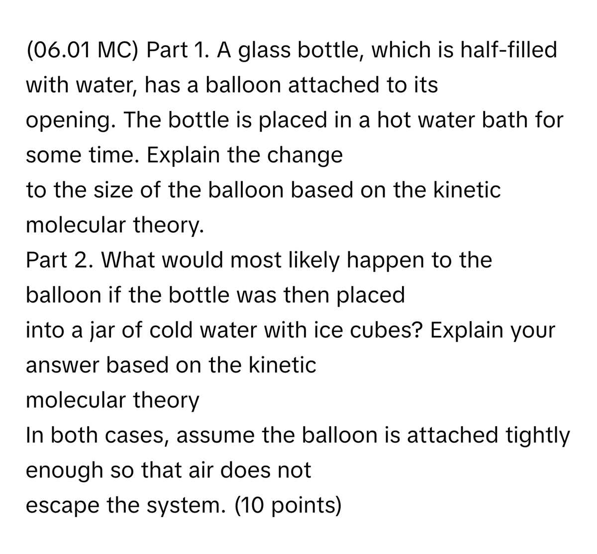but its just a bottle of water answer key