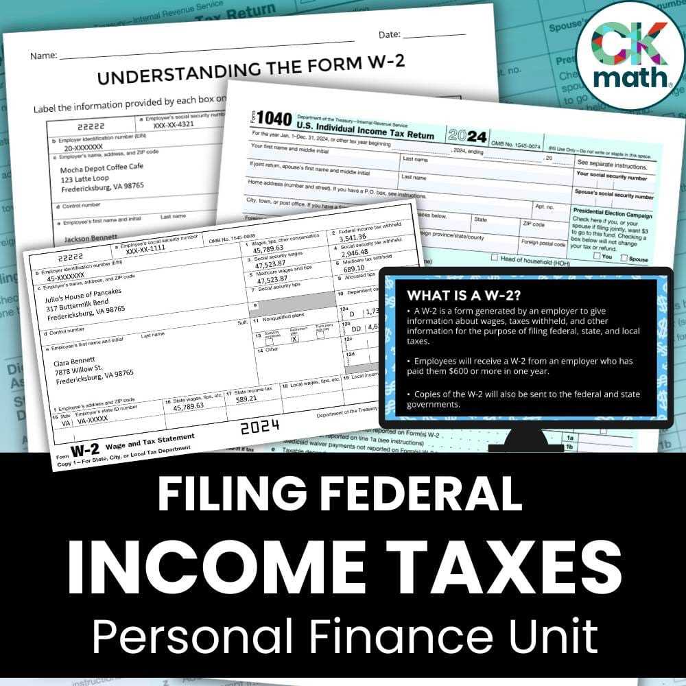 filing your taxes answer key