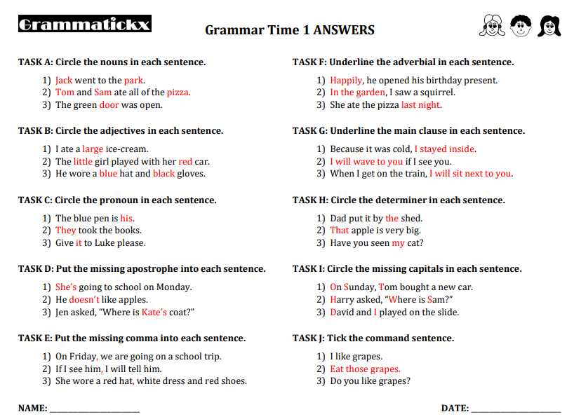 grammar time 3 answer key
