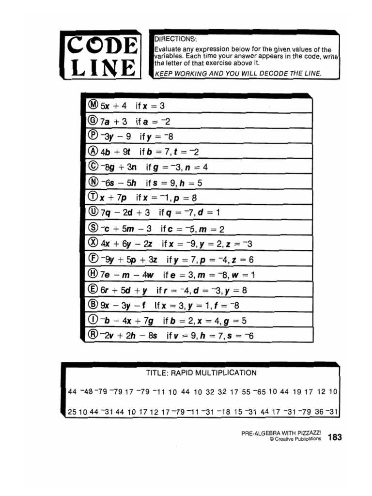 middle school math with pizzazz book e answer key e18