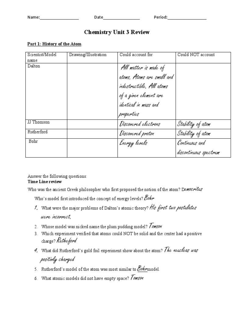 gpb chemistry matters unit 3 segment c answer key