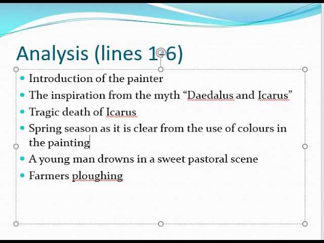 lesson 3 the fall of icarus two poems answer key