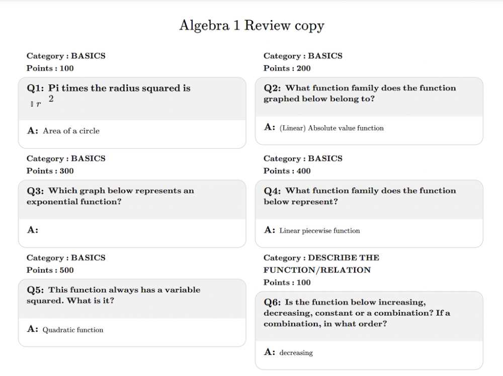 review and preview answer key