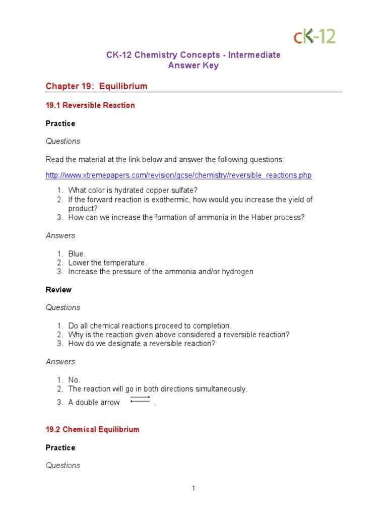 chemical reaction review color by answer key