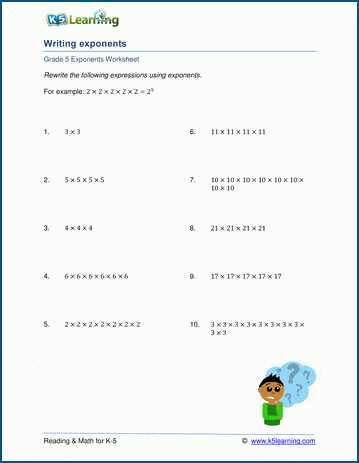 algebra exponent assighment answer key