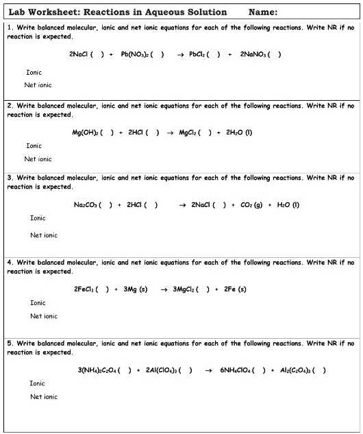 net ionic equations advanced chem worksheet 10 4 answer key net ionic equations advanced chem worksheet 10 4 answer key