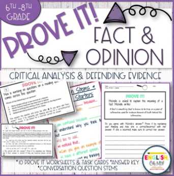 fact or opinion worksheet answer key
