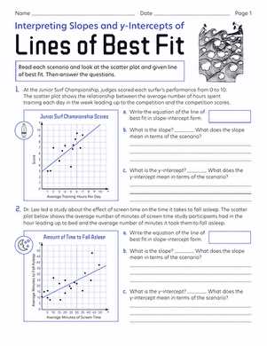 interpreting line plots worksheets answer key