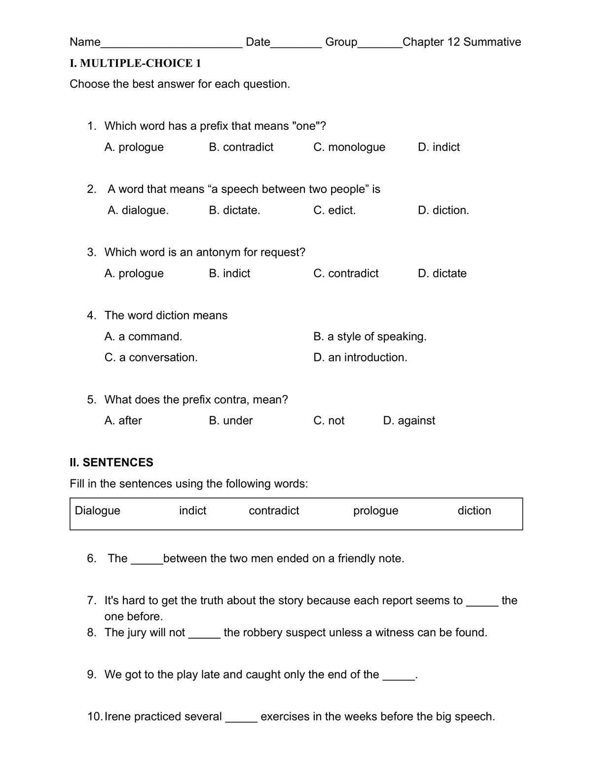 vocabulary power plus level 10 answer key lesson 12